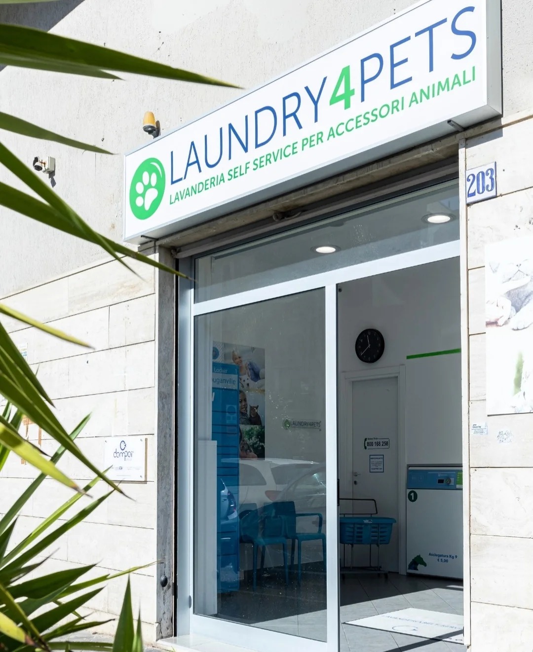 Ingresso Laundry4Pets in Via Rocco Cocchia a Salerno
