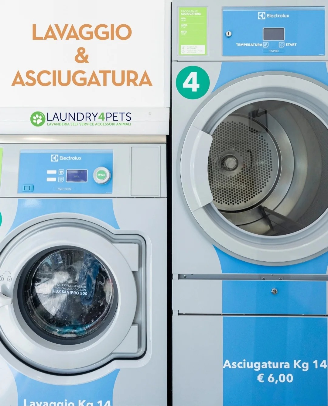 Lavatrici e asciugatrici Laundry4Pets da 14 kg